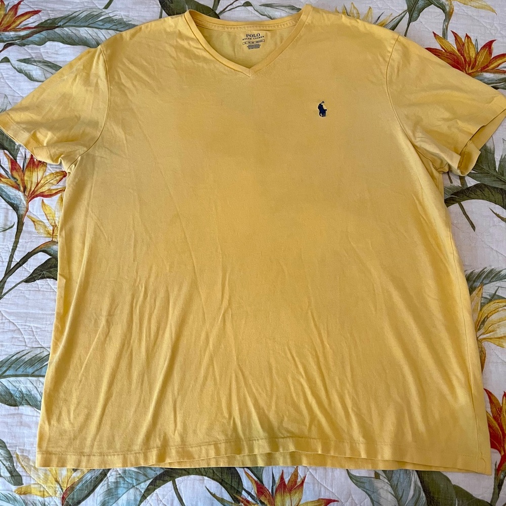 Polo by Ralph Lauren V neck T shirt.  Very good condition. Sharp comfy shirt.